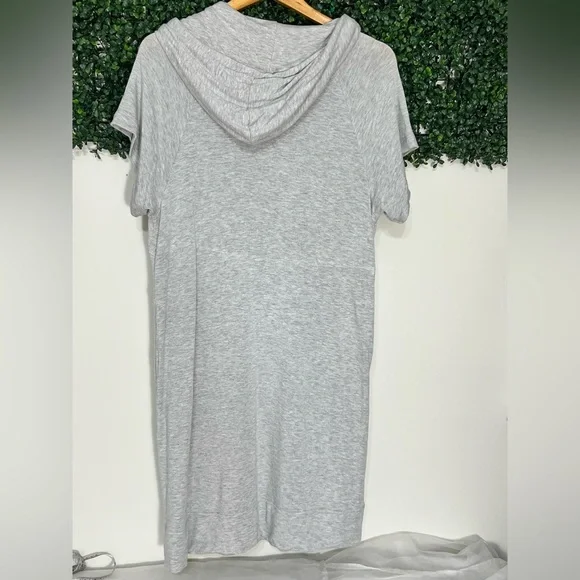 Lou & Grey Signature Soft Hooded Gray T-Shirt Dress Size Medium - Picture 3 of 9